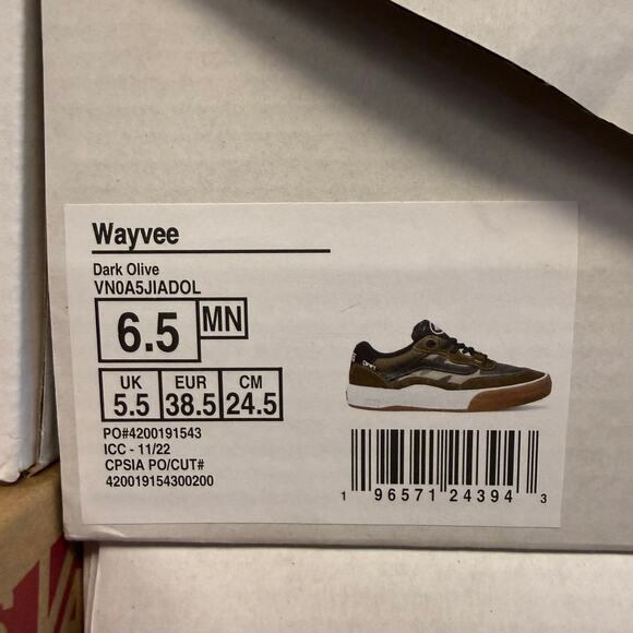 VANS MEN\'S 6.5 WAYVEE BROWN GRAY WHITE NIB VN0A5JIADOL main image 5